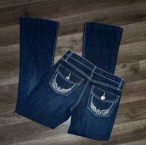 ROCK & REPUBLIC RHINESTONE SKINNY JEANS ~ LIKE NEW